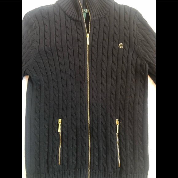 black zipper cardigan